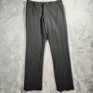 Jack Victor Mens HI-LINE Zip Pant Size W32RxL28 Gray Stretch Jersey Dress Pants